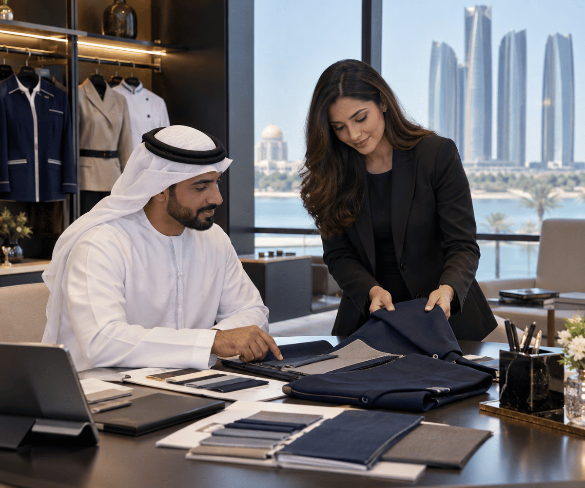 Custom uniform consultation for businesses in Abu Dhabi