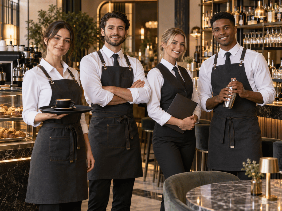Café and bar team hospitality uniforms