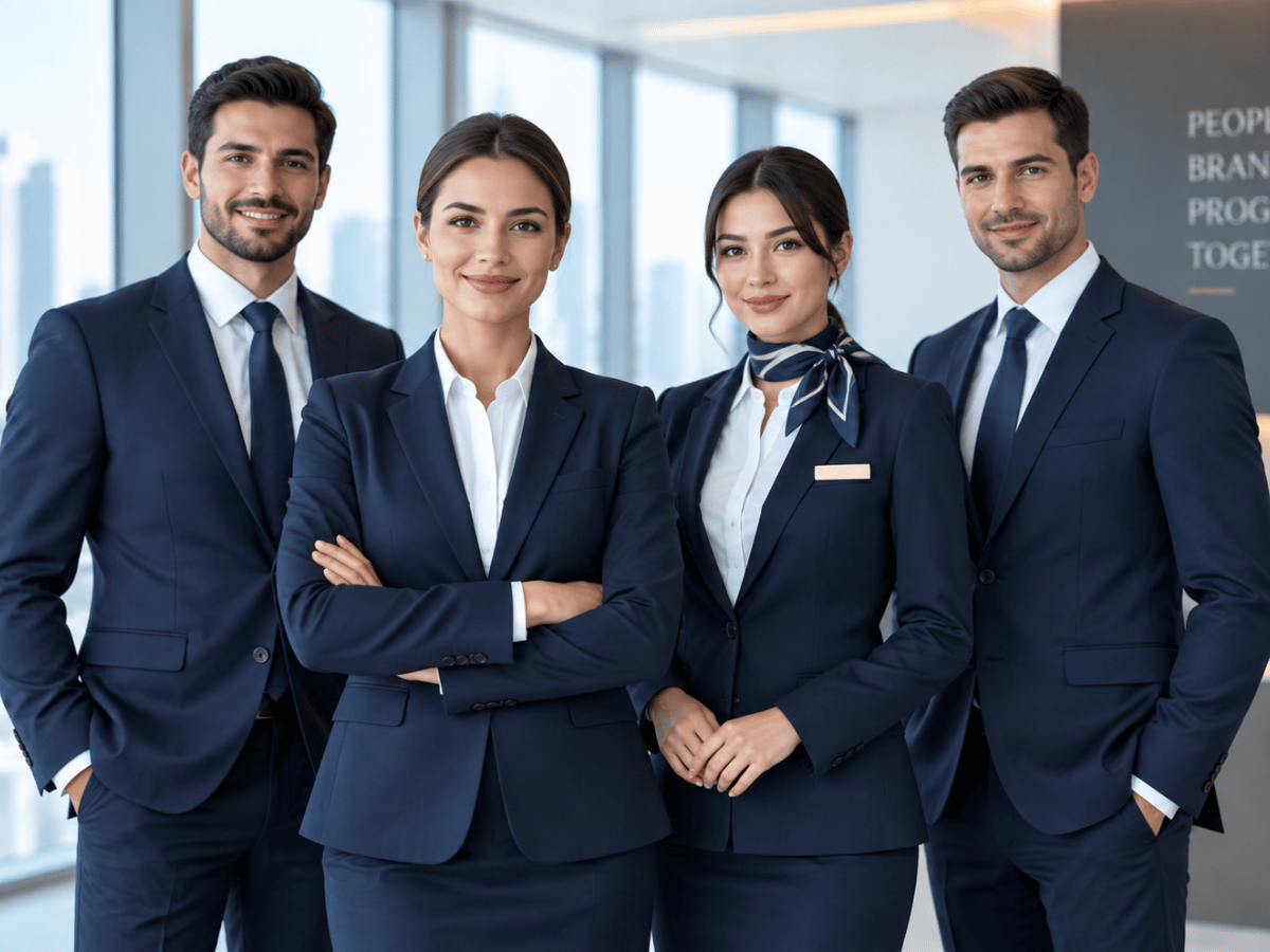 Corporate uniforms for office teams in Abu Dhabi