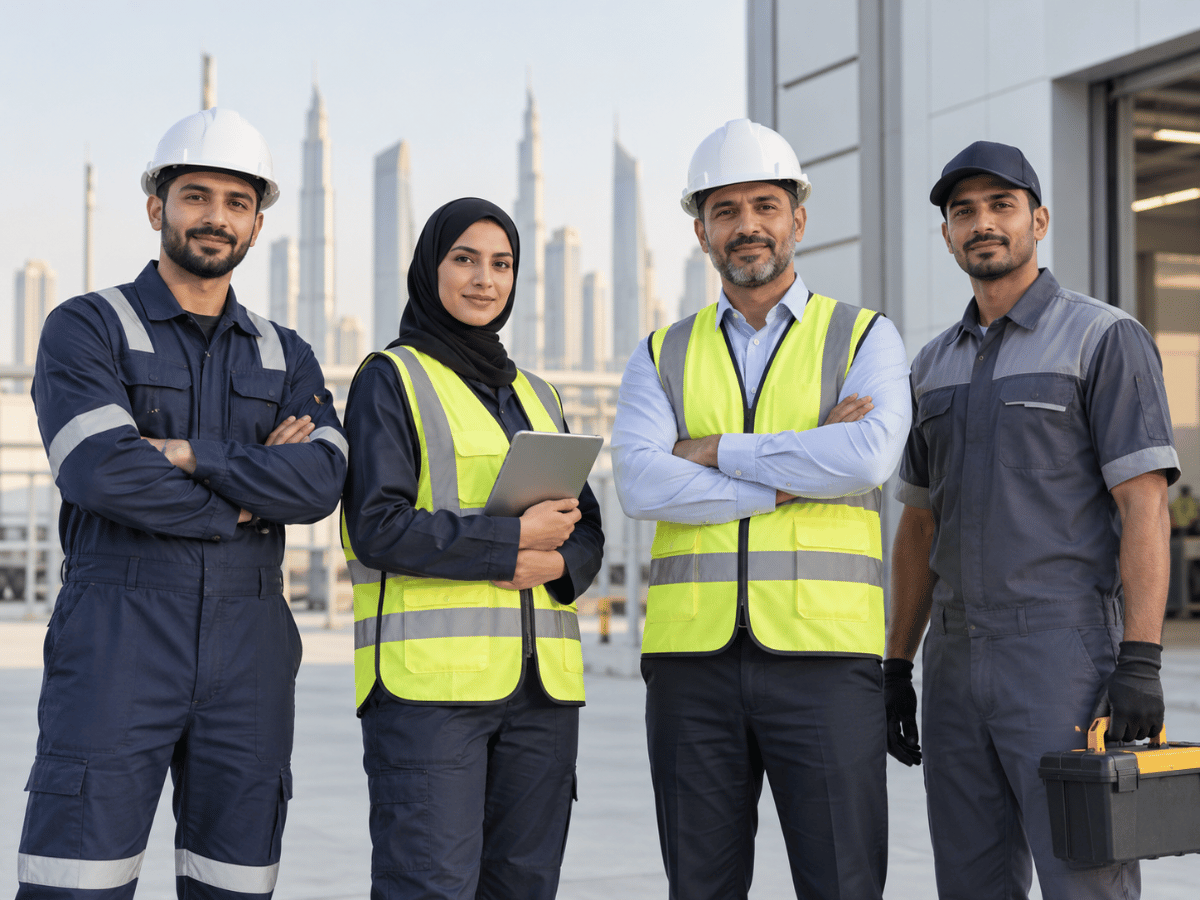 Workwear and industrial uniforms for teams in Abu Dhabi