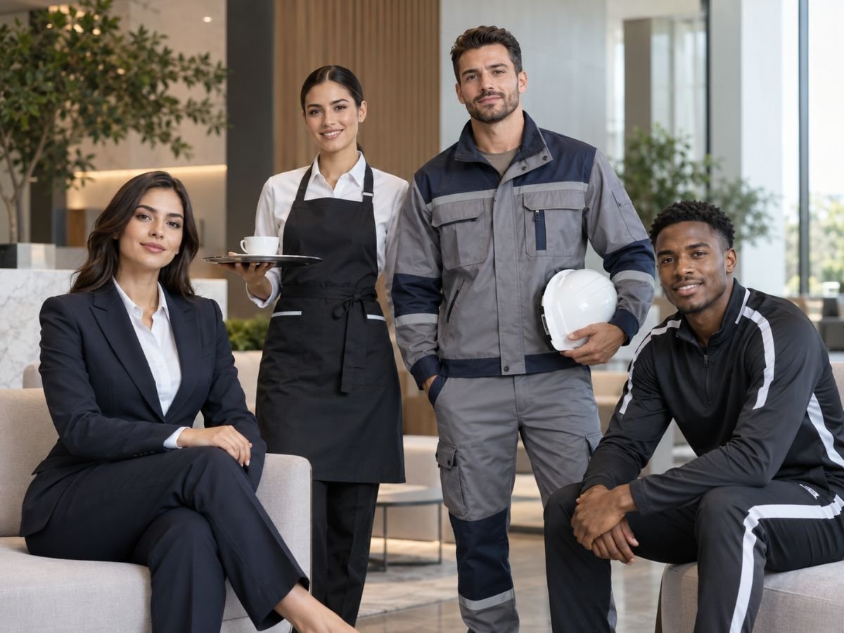 Corporate, hospitality, workwear and sportswear uniforms for businesses and teams in Abu Dhabi